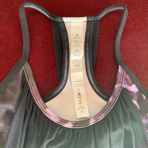 Lululemon Tank Top Black Floral 4 - Picture 11 of 11